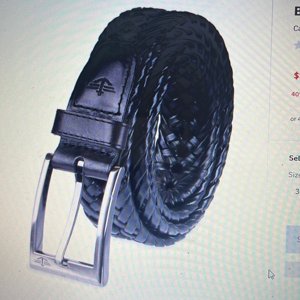 PRICE DROP - Black Dockers Braided Belt
